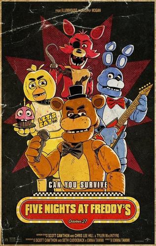 Solve FNAF - CC x Gregory jigsaw puzzle online with 9 pieces