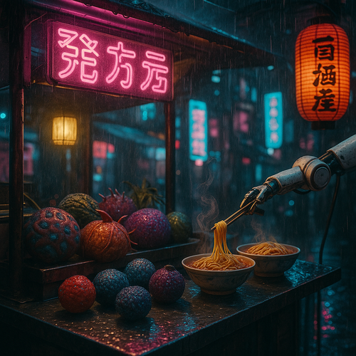 The Cyberpunk Market Stall