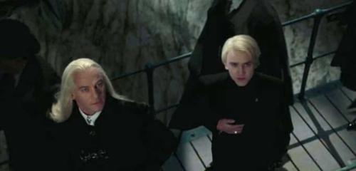 Lucius Malfoy and Draco Malfoy