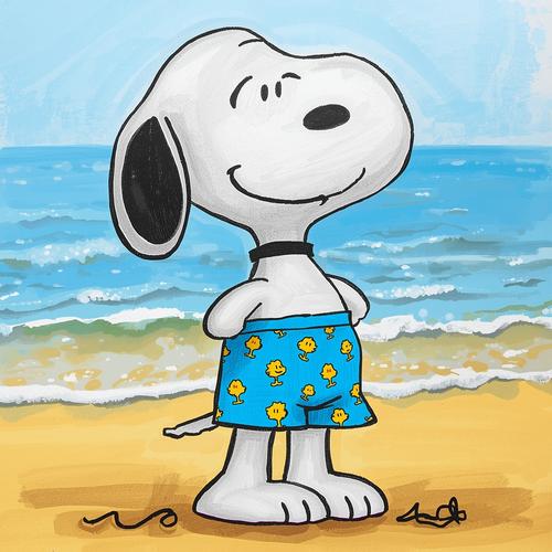 Snoopy na praia