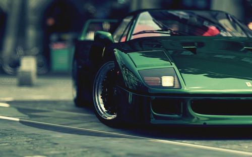 Green Ferrari