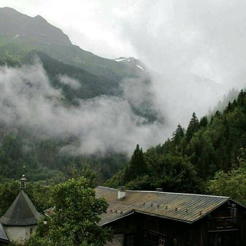 Mountain Retreat in the Mist
