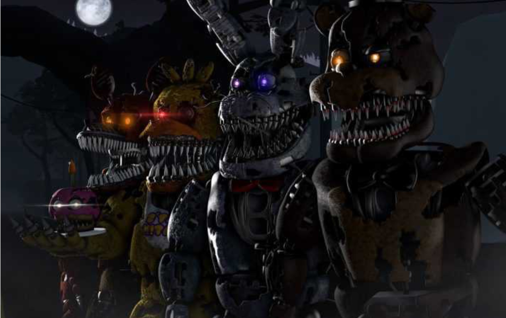 Solve FNAF - Fnaf 4 Tormenters & CC/Norman/Evan/Chris jigsaw puzzle online  with 45 pieces
