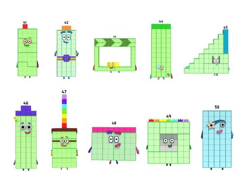 Numberblocks 41 to 50 Puzzle