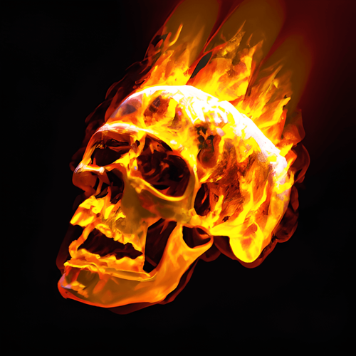 fire skull