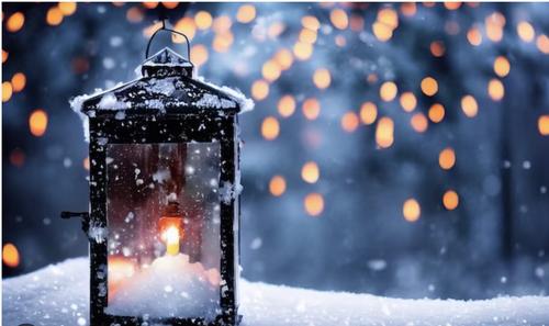 Winter Snowy lamp