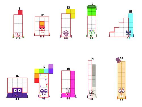 Numberblocks 11 to 20 Puzzle