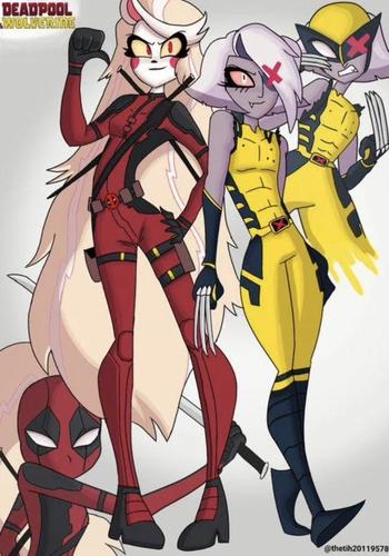 Charlie And Vaggie as Deadpool And Wolverine