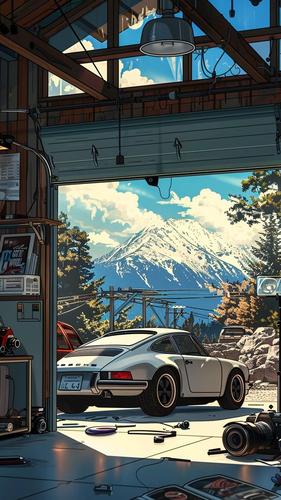 Porsche in Mountain