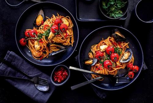 Seafood Spaghetti with Mussels