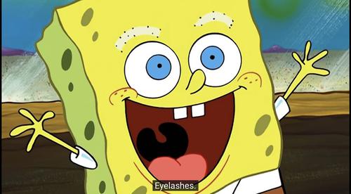 SpongeBob eyelashes