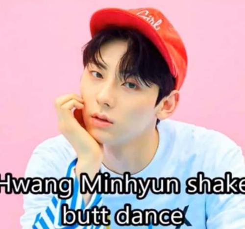 Hwang Minhyun shake butt dance