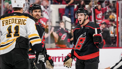 Carolina Hurricanes versus Boston bruins