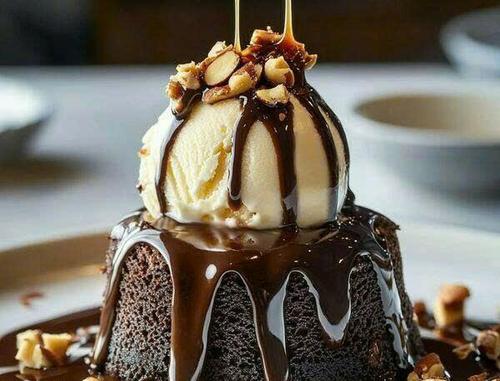 Chocolate Lava Cake with Vanilla Gelato