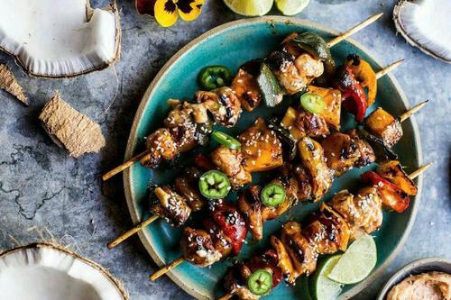 Glazed Chicken and Pepper Kabobs