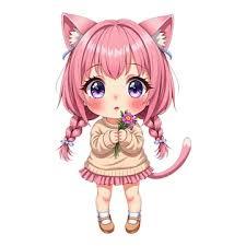 Pink Uwu Cat Girl