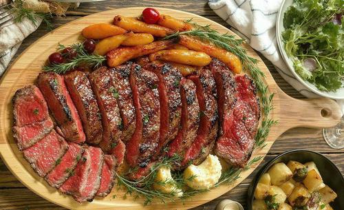 Roasted Sliced Ribeye Steak Platter