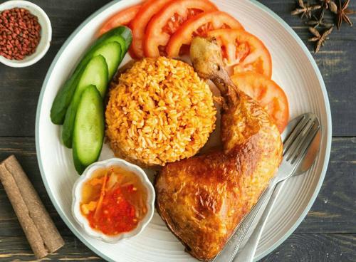 Golden Fried Chicken Rice