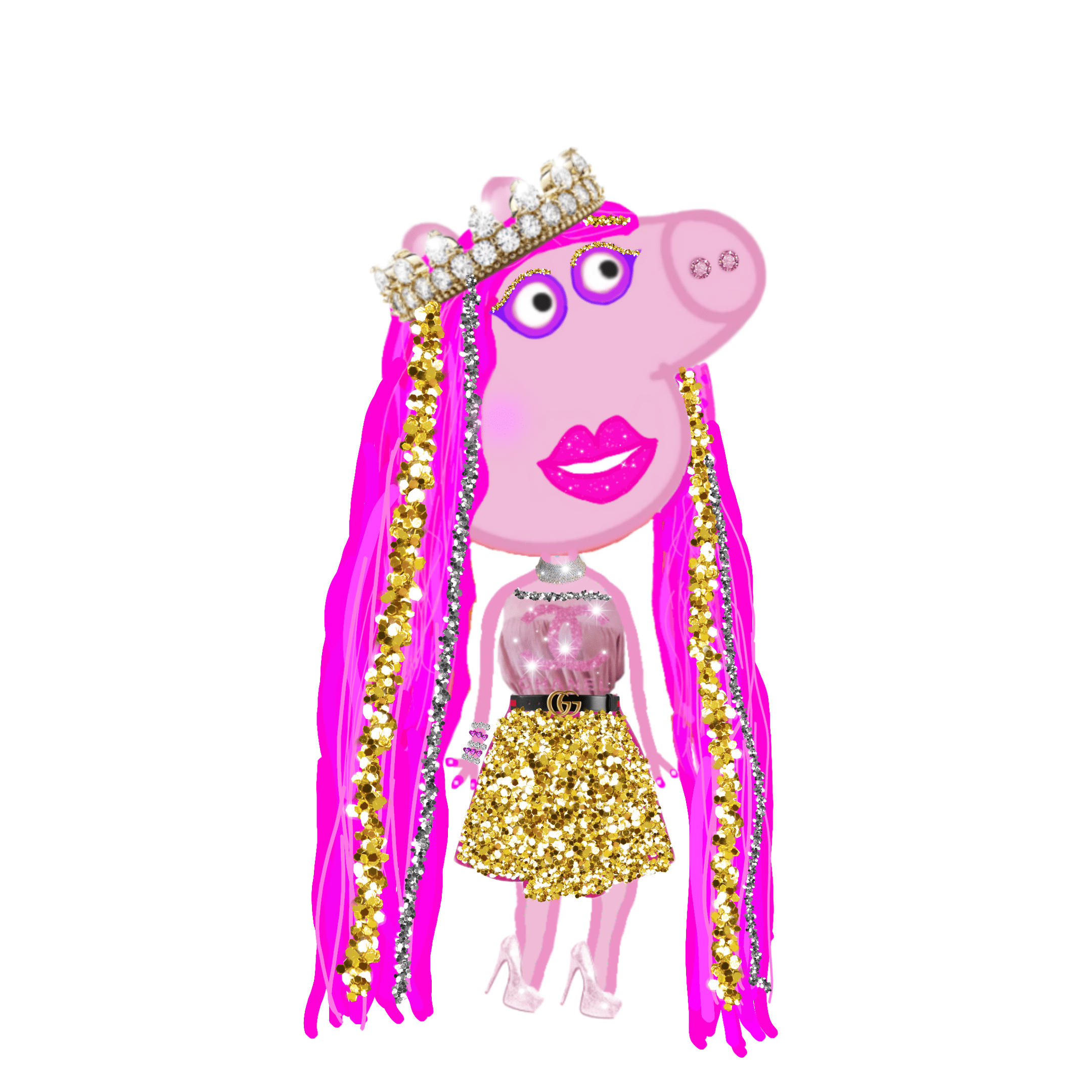 peppa pig in gucci