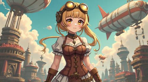 Steam punk anime girl