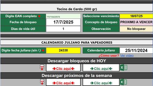 Validador de fechas de vencimiento