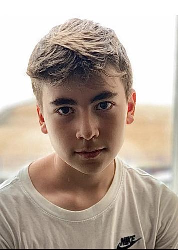 Ayden trying not to laugh