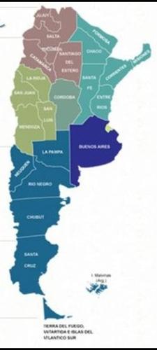 mapa de Argentina por regiones