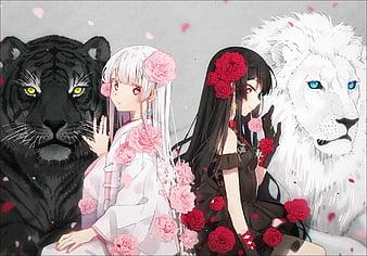 lions with girls