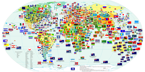 Country Map With Flags