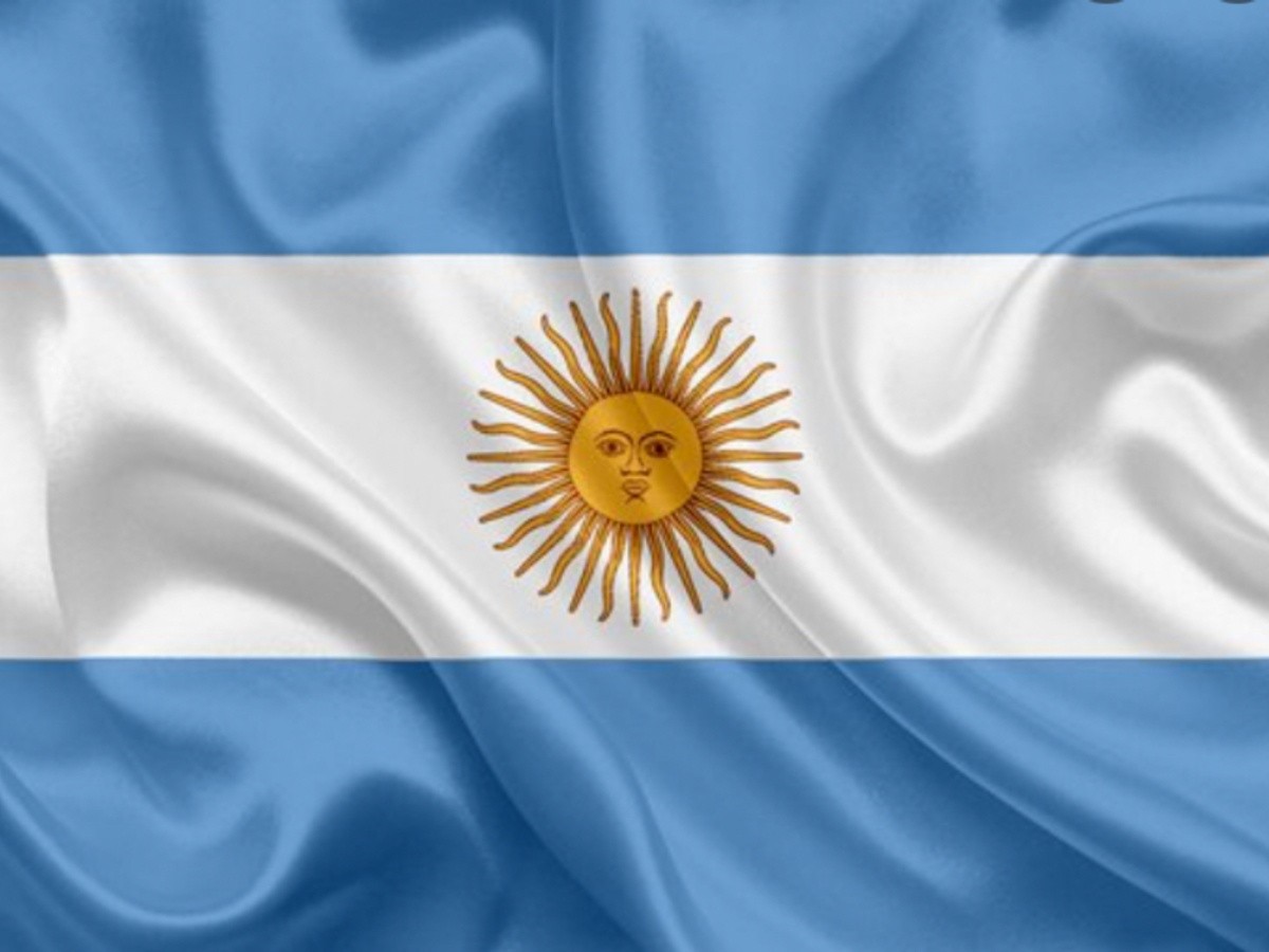 Bandera Argentina con sol